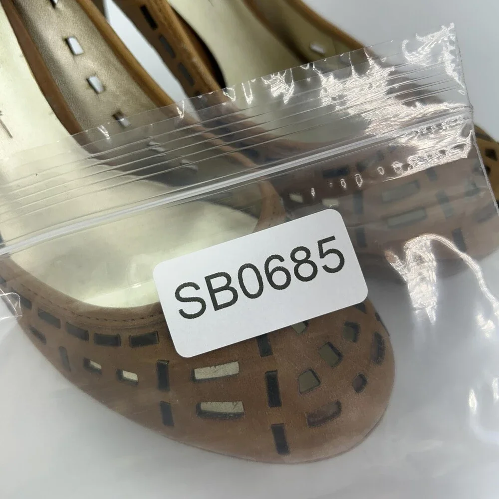Jessica Simpson Shoes Womens Size 8 Brown Tanealy Leather Cutout Platform Pumps